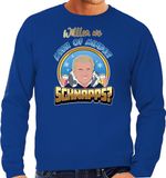 Bellatio Decorations Apres ski sweater heren - meer of minder schnaps - blauw - S