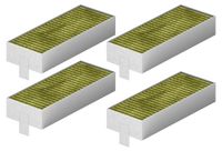 Merkloos 4x Actief Koolfilter Geschikt voor Afzuigkappen