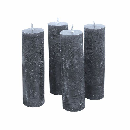 LOBERON Kaars set van 4 Muriel antraciet