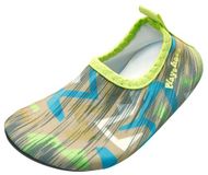 PLAYSHOES Strand-/badschoen hemelsblauw / citroen / olijfgroen / zwart