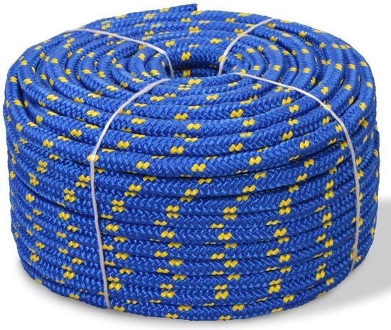 vidaXL Boot touw 14 mm 50 m polypropyleen blauw