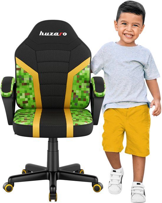Huzaro Ranger 1.0 Spider Mesh Kinder Gaming Stoel Bureaustoel Groen/zwart