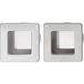 Häfele ARIANE Poignée coquille en métal, argent mat - 50 x 50 mm