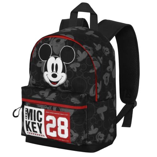 Disney Mickey Mouse Year-Small FAN HS Rugzak, zwart, 25 x 35 cm, inhoud 12 l