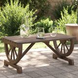 vidaXL Tuintafel 90x50x40 cm Massief Vurenhout Donkerbruin