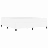 vidaXL Cadre de lit avec matelas, Blanc, 180 x 200 cm, Tissu