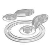 ION8 Lekvrije Vervangende Waterfles Afdichtingen voor ION8 2.0 Dop, Siliconen, Transparant