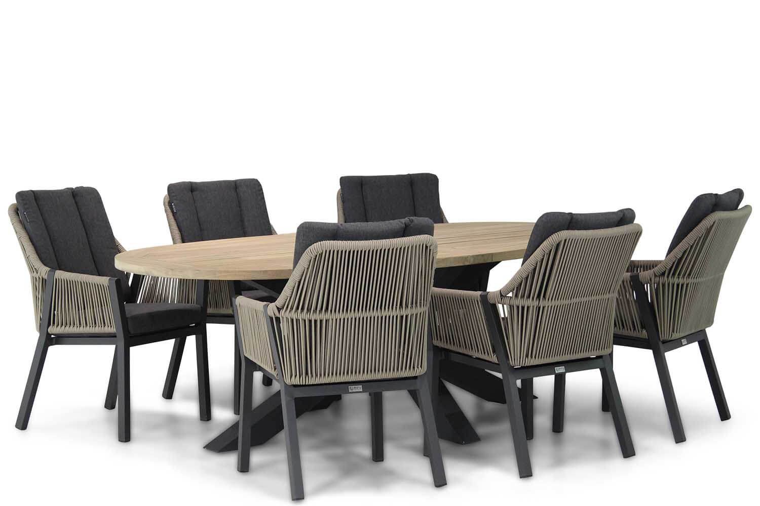 Lifestyle Garden Furniture Lifestyle Verona/Brookline 240 cm Ovaal Dining Tuinset 7-delig