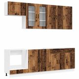 vidaXL Keukenblok KALMAR 8 st Oud hout Bewerkt hout