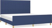 vidaXL Bedframe stof blauw 160x200 cm