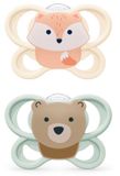Nuk Fopspeen Silicone 0-2 maanden Fox Bear Set van 2