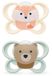 Nuk Fopspeen Silicone 0-2 maanden Fox Bear Set van 2