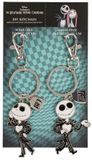 Disney The Nightmare Before Christmas Black, White and Silver BFF Keyring Set