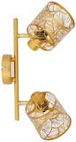 Ostaria Wandlamp Calathea - goud - metaal - bewerkt - E27 - interieur decoratie - binnen