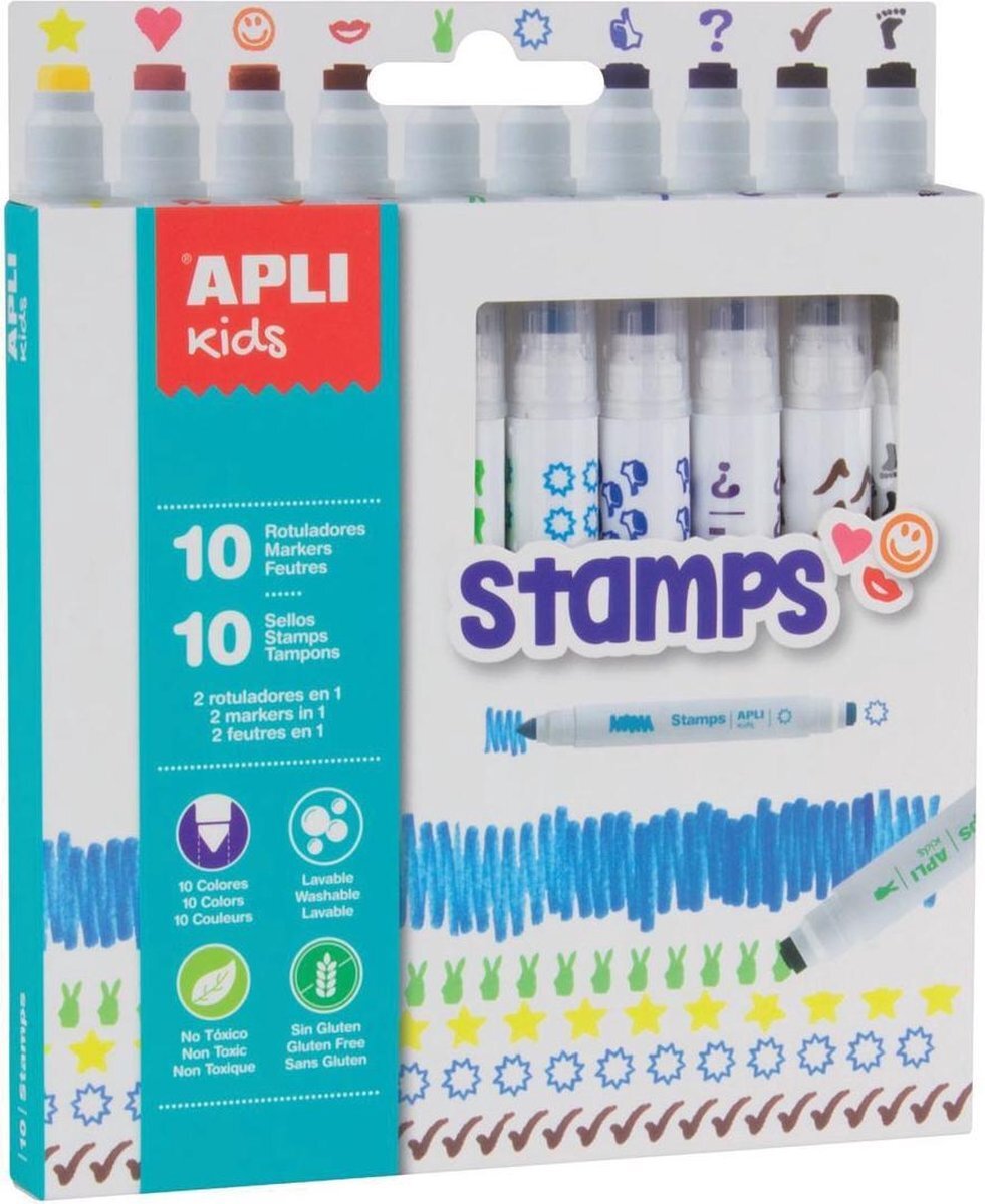 Apli Kids 16807 Stamps markers, 10 stuks