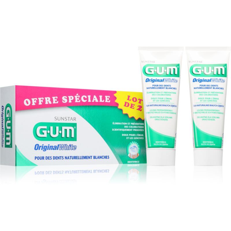 Gum Original White Tandpasta 2x75ml
