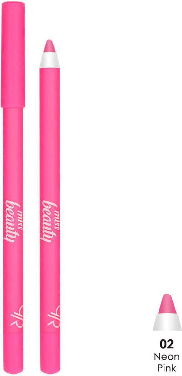 Golden Rose MISS BEAUTY COLORPOP EYELINER PENCIL NO:02 NEON PINK Zachte oogpotlood