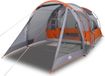 vidaXL Tente tunnel 4 personnes imperméable gris et orange