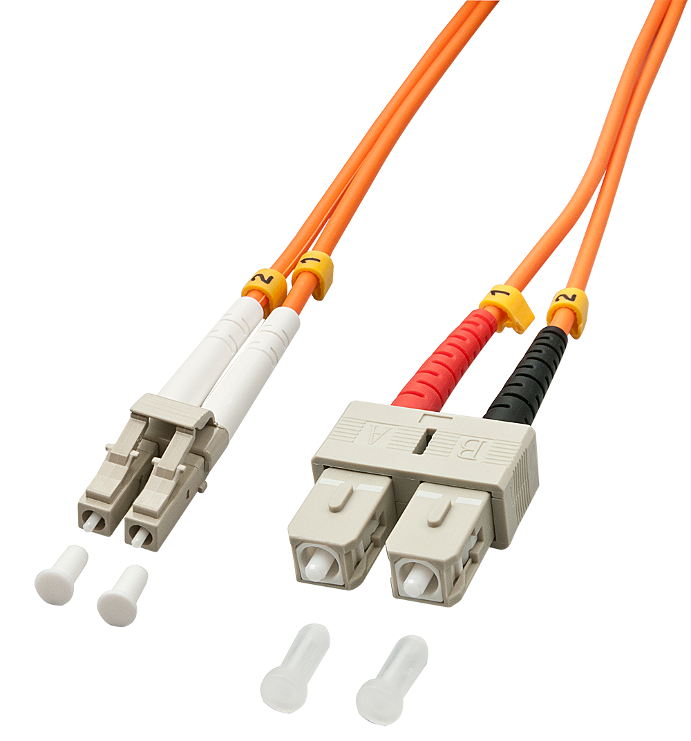 LINDY OM2 LC - SC Duplex Fiber Optic Cable - 3m - Orange