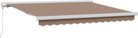 vidaXL Parasol manuel 3 x 2,5 m Polyester taupe