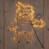 Anna's Collection Kerstverlichting - Sneeuwpop - 250 LED lampjes - Warm wit licht - 60x50 cm - Binnen & buiten
