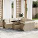 Maison Exclusive - Ensemble de jardin pour le jardin, 9 pièces, avec coussins, beige, en polyrotin