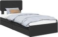 vidaXL Opbergbed met lade Zwart 90 x 190 cm Bewerkt hout