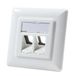 Logilink Prise murale pour 2 modules Keystone / Blanc (RAL9010)