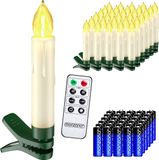 Monzana LED Kaars Kerstverlichting – 30 Stuks voor Kerstboom – Warm Wit