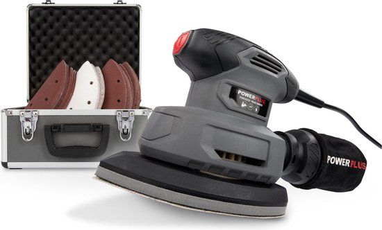 Powerplus POWESET5 Handpalmschuurmachine - 140W - Incl. 100 Schuurvellen & Koffer