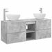 vidaXL Ensemble de meubles de salle de bain 3 pièces Gris béton 49,5 x 41 x 64,5 cm