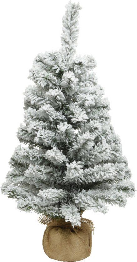 Kunstkerstboom met sneeuw 75 cm - Groen - PVC