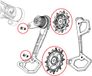 Sram XX T-Type Eagle Axs Derailleurwieltjes Set Voor Fietsen Zilver