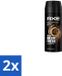 AXE Vaporisateur Dark Temptation Odeur de chocolat 2 x 150 ml