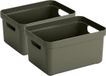 Sunware Boîte de rangement Sigma - 8 pièces - Plastique - Vert foncé - 5 litres