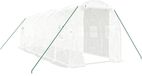 vidaXL Tuinkas met stalen frame, wit, 12 m², 6x2x2 m