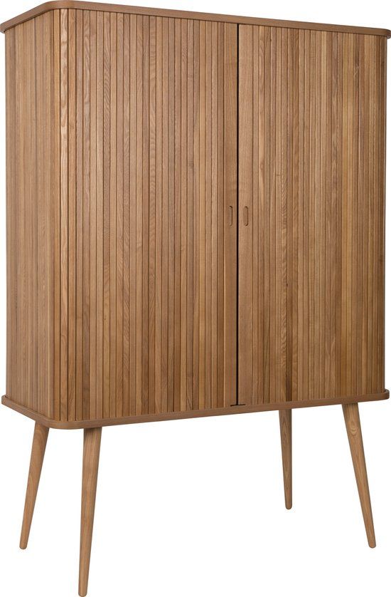 Zuiver Barbier Kast/ Opbergkast Hout Naturel - 100x45x140cm - Bruin