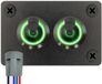 ProRide Interrupteur à bascule en métal 12-24V OFF-ON - Panneau encastrable double - 16mm - Indicateur LED Vert