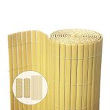 vounot® Pvc-inkijkbescherming, zeer versterkt, met dubbelzijdige bevestigingsclips, voor tuin, balkon en terras, corrosiebestendig en weerbestendig, 80 x 300 cm, beige