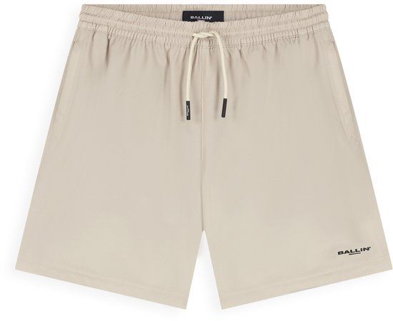 Ballin Amsterdam Jongens Zwemshort Regular Fit Taupe Maat 164