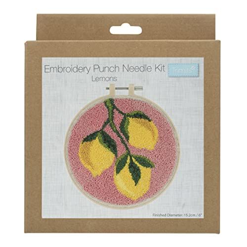 Trimits Punch Needle Kit, Lemons, 15.25cm/6in