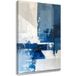 Tableaux Abstraction Bleue Et Blanche Avec Des Frottements Picturaux, 70x100