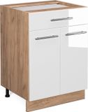 Vicco Fame-Line Keukenonderkast – 60 cm met lade, WB Antraciet Wit Hoogglans