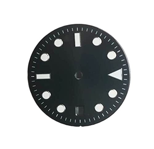 Youngran 28.5 / 29mm Blue Luminous 4-PIN Letterlijke horlogeknop Compatibel for Swiss 2824/2836/2813 Beweging leisurely (Color : Black 29mm)