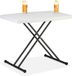 Merkloos / Sans marque Relaxdays Campingtafel - Inklapbaar - 3 Hoogtes - Kunststof & Staal - 2 Personen - Wit