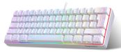 Clavier de jeu 60 pour cent - Compact sans pavé numérique - Blanc - Mini clavier