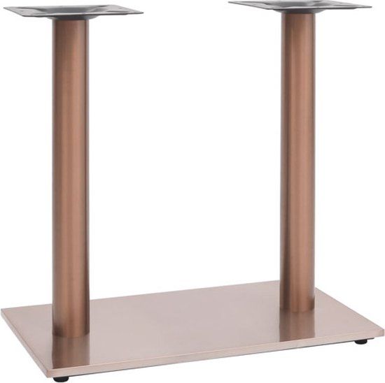 vidaXL Bistrotafelpoot 70x40x72 cm roestvrij staal messingkleurig