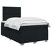 vidaXL Boxspringbed met matras met hoofdeinde Zwart 120 x 190 cm Stof