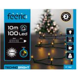 Feeric lights & Christmas Feeric lights Kerstverlichting - warm wit - 10 meter - 100 led lampjes - groen snoer