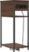 vidaXL - Nachtkastje - Bruin - Eiken - 41 x 28 x 76 cm - Bewerkt hout